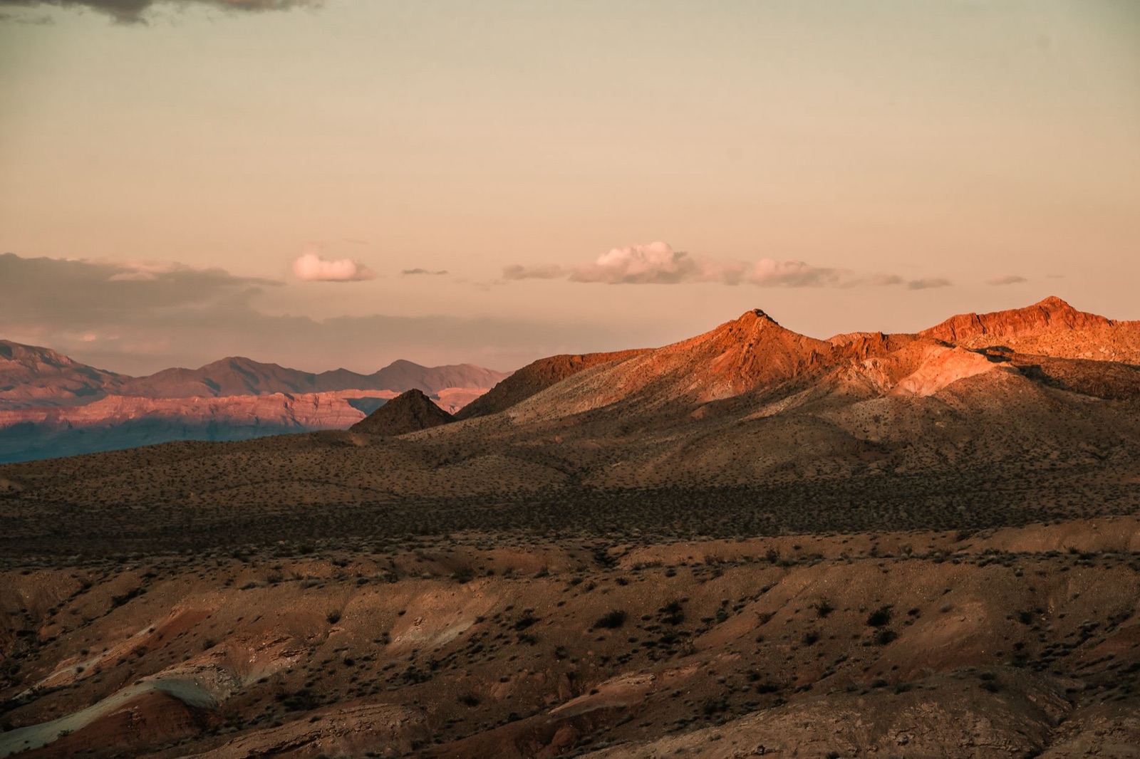 A mountain range and wide valley along US 50 near Ely, Nevada