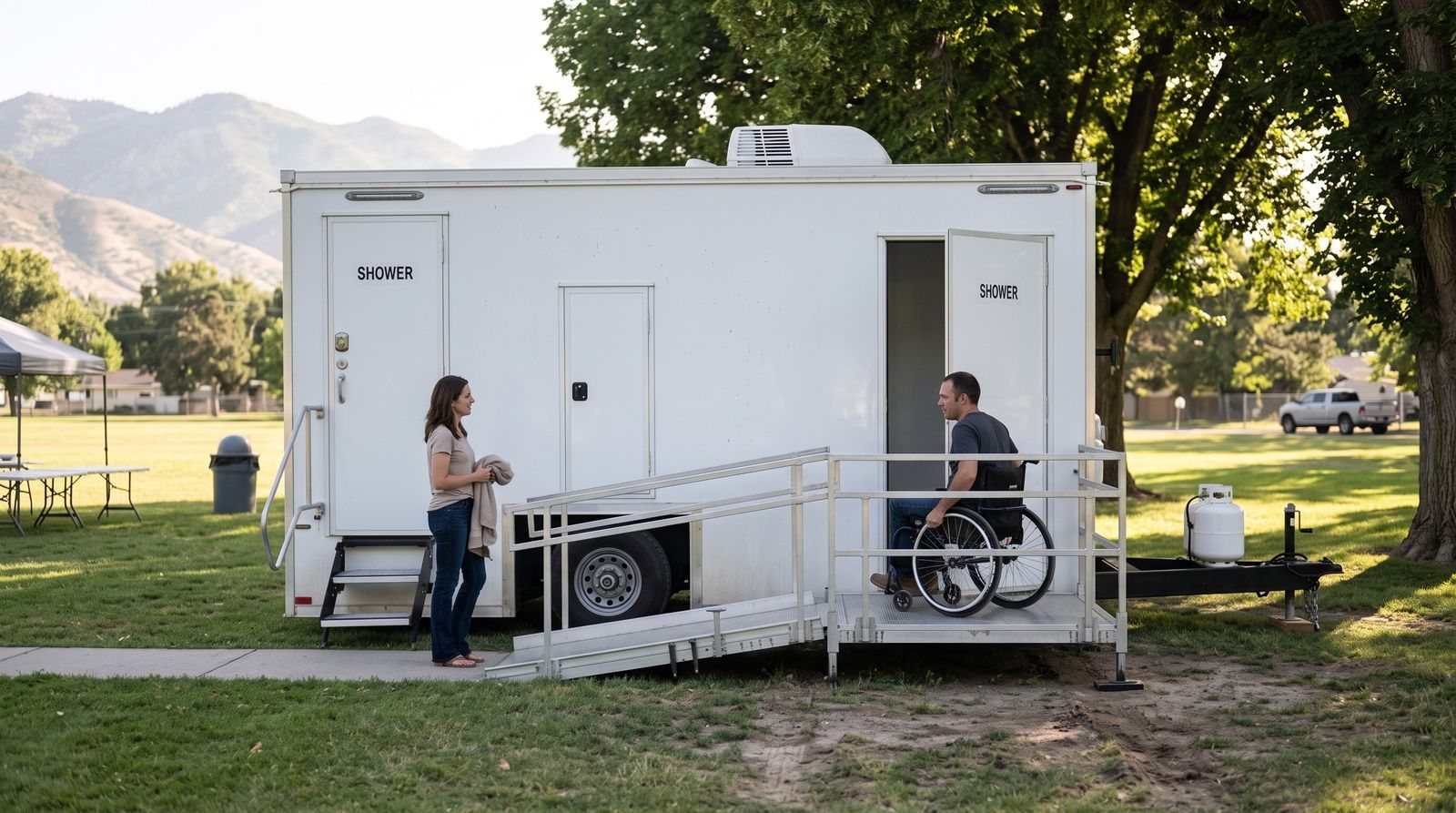 Shower trailer offered near Arizona